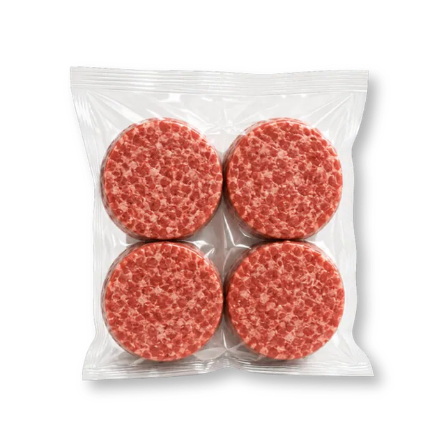 Pack of four frozen Superger beef patties