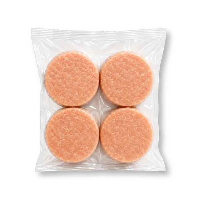 Frozen Chicken Patty: Tender ground chicken patties, perfectly spiced. Junior 3.5" (~3 oz each).