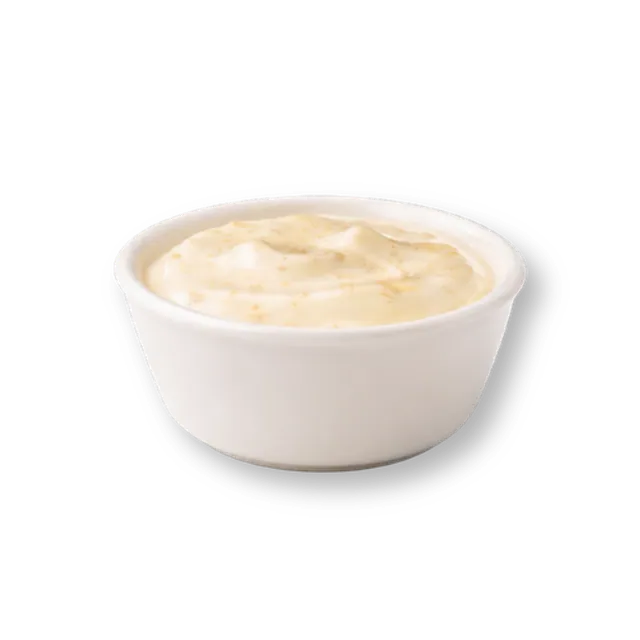 Garlic Sauce: Garlic sauce, made in-house