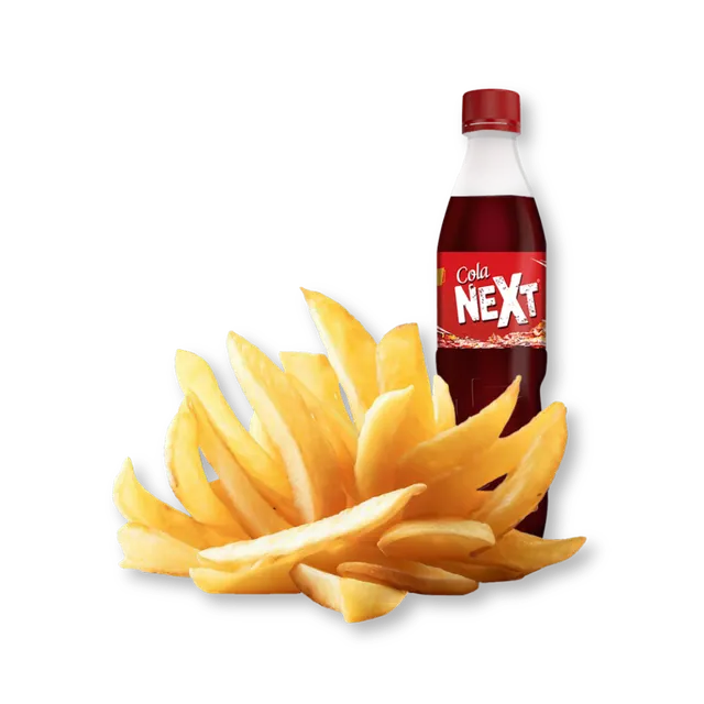 Meal Add-on: ~7 oz premium fries, 300ml drink