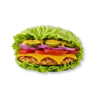 Super Keto+ burger wrapped in lettuce